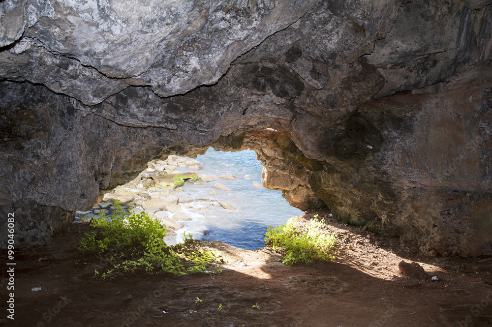 Inside a cavern