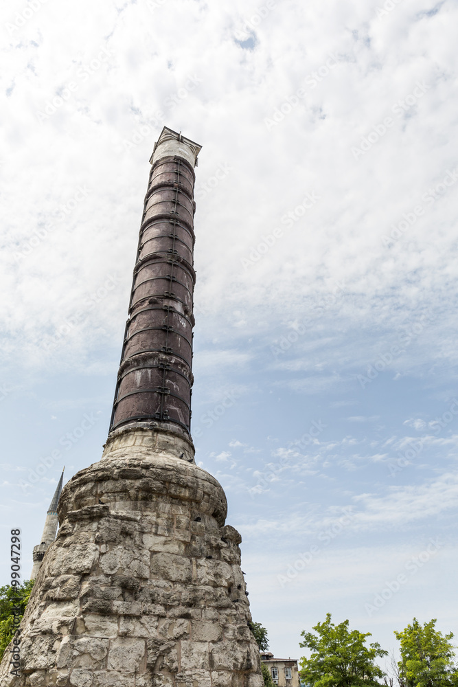 Column of Constantine in Fatih district of Istanbul, Turkey