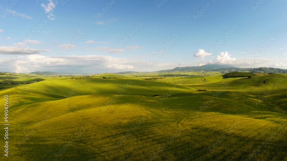 Typical landscape of the Val d'Orcia in Tuscany, Italy. Aerial view Typical landscape of the Val d'Orcia in Tuscany, Italy. Aerial view