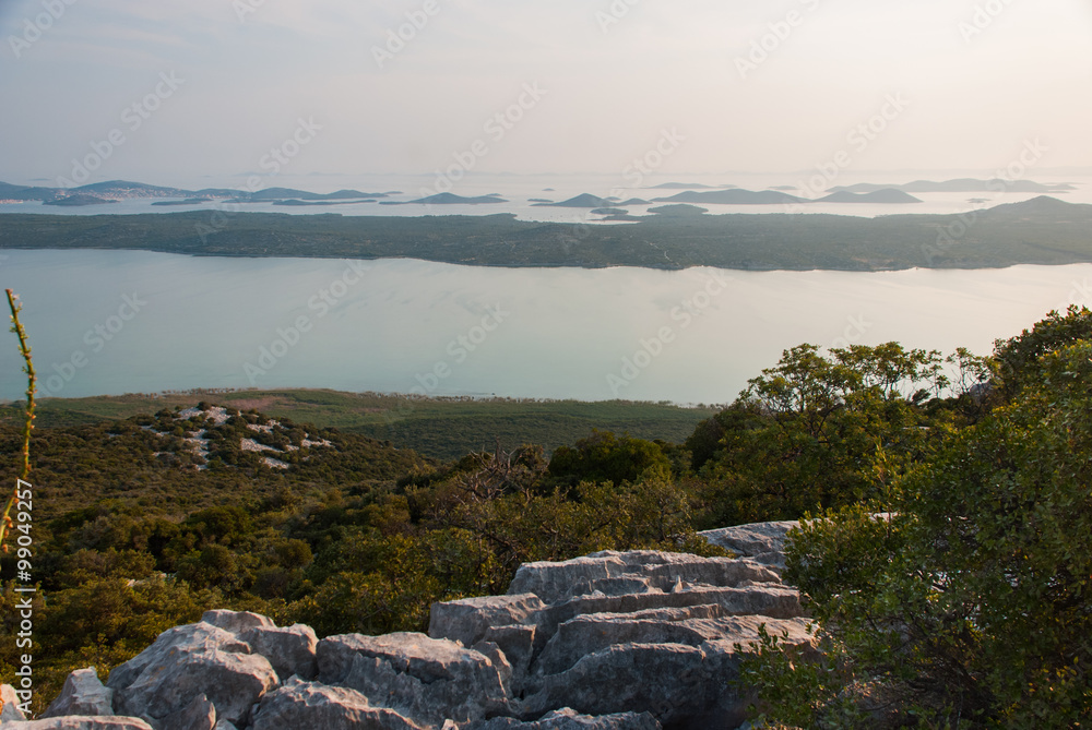 Fototapeta premium Vransko Lake and Kornati Islands