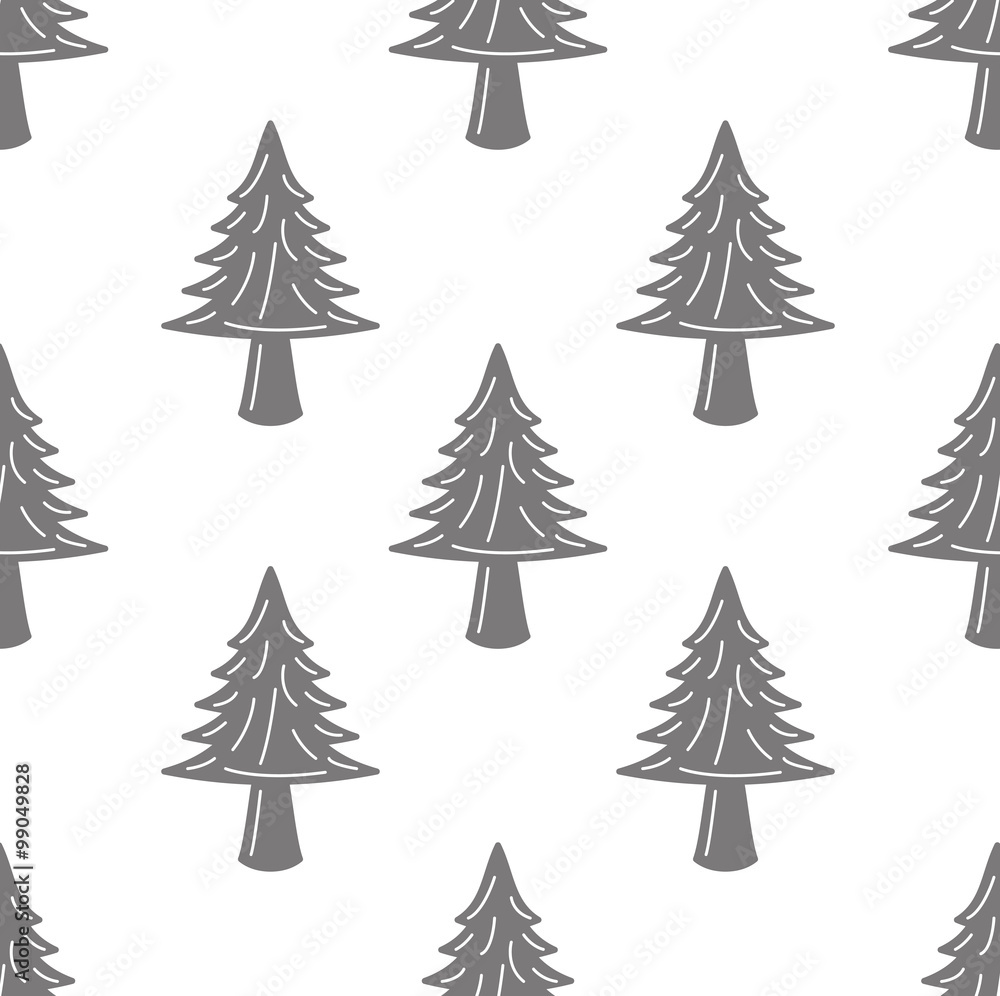 seamless pattern with Pine tree seamless pattern with Pine tree