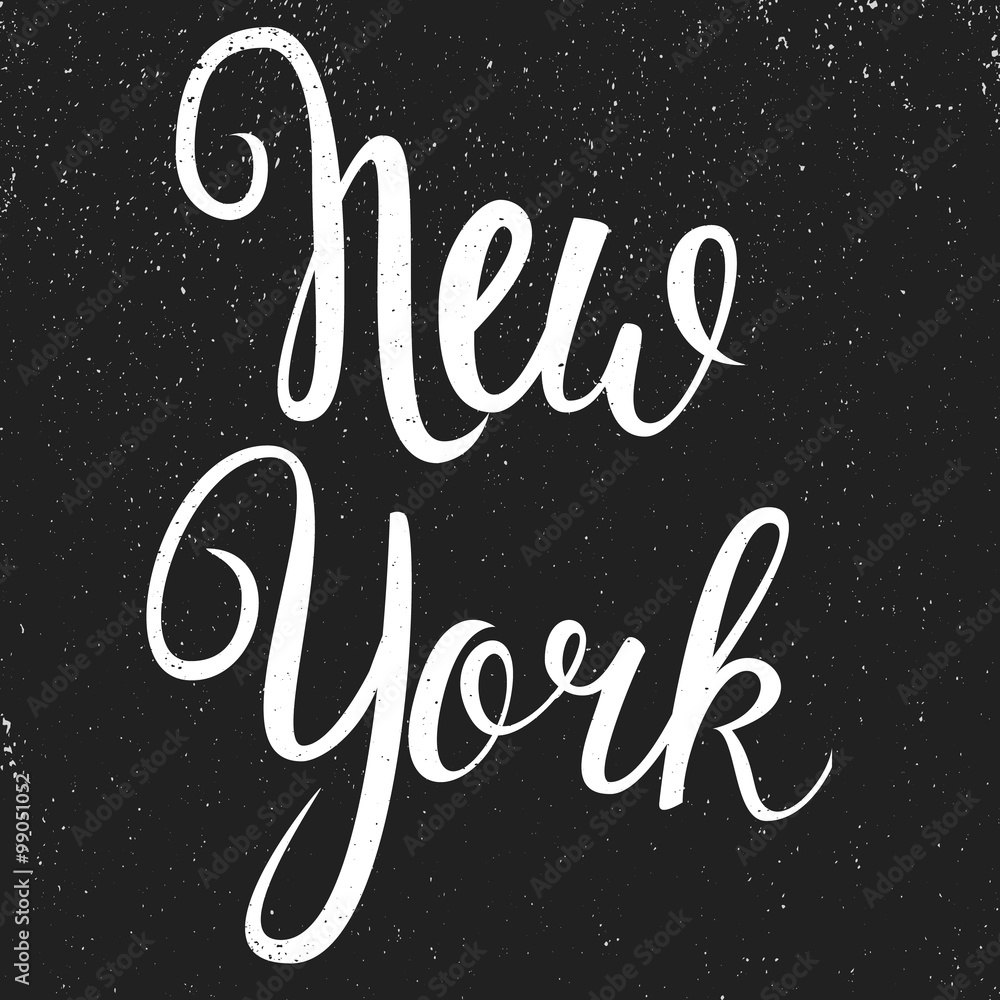 Vintage Hand lettered textured New York state of mind t shirt apparel fashion print Retro old school tee graphics for differnet projects, cards, invitations, prints. 