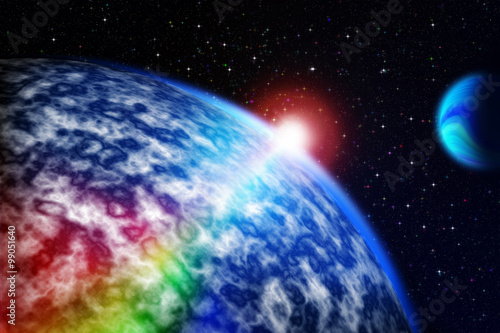 Fototapeta Naklejka Na Ścianę i Meble -  cloudy planet