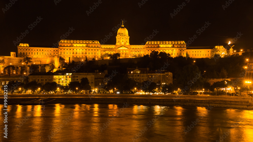 Royal Palais Budapest Hungary by night