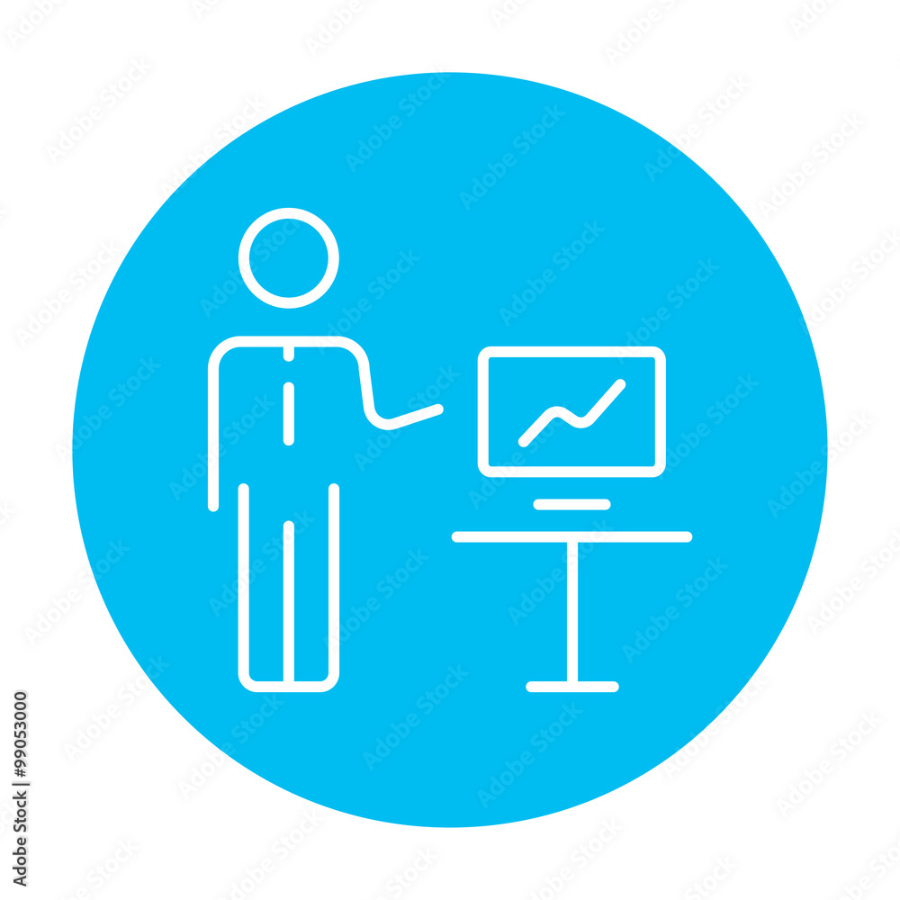 Business presentation line icon. Business presentation line icon.