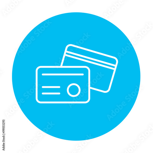 Identification card line icon.