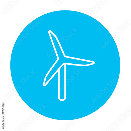 Windmill line icon.