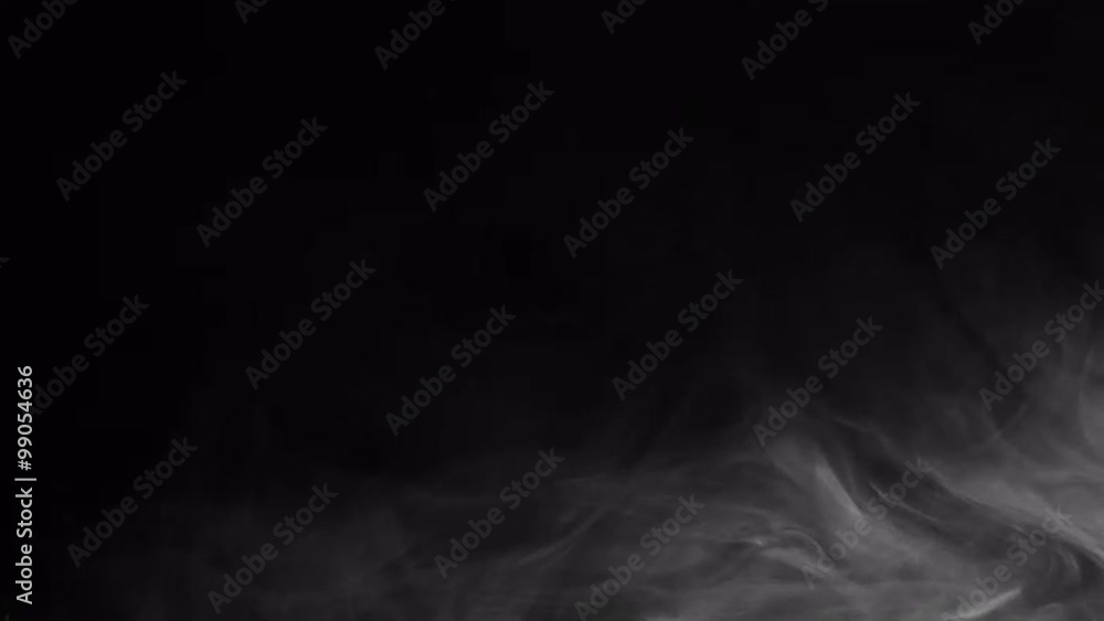 Smoke in corner of black screen, perfect for smoke detector advert. Recorded against a black background and intended as a stand alone shot or for compositing. Looping clip.