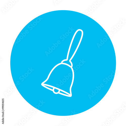 School bell line icon.