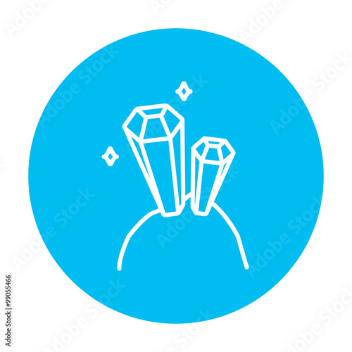 Gemstones line icon.