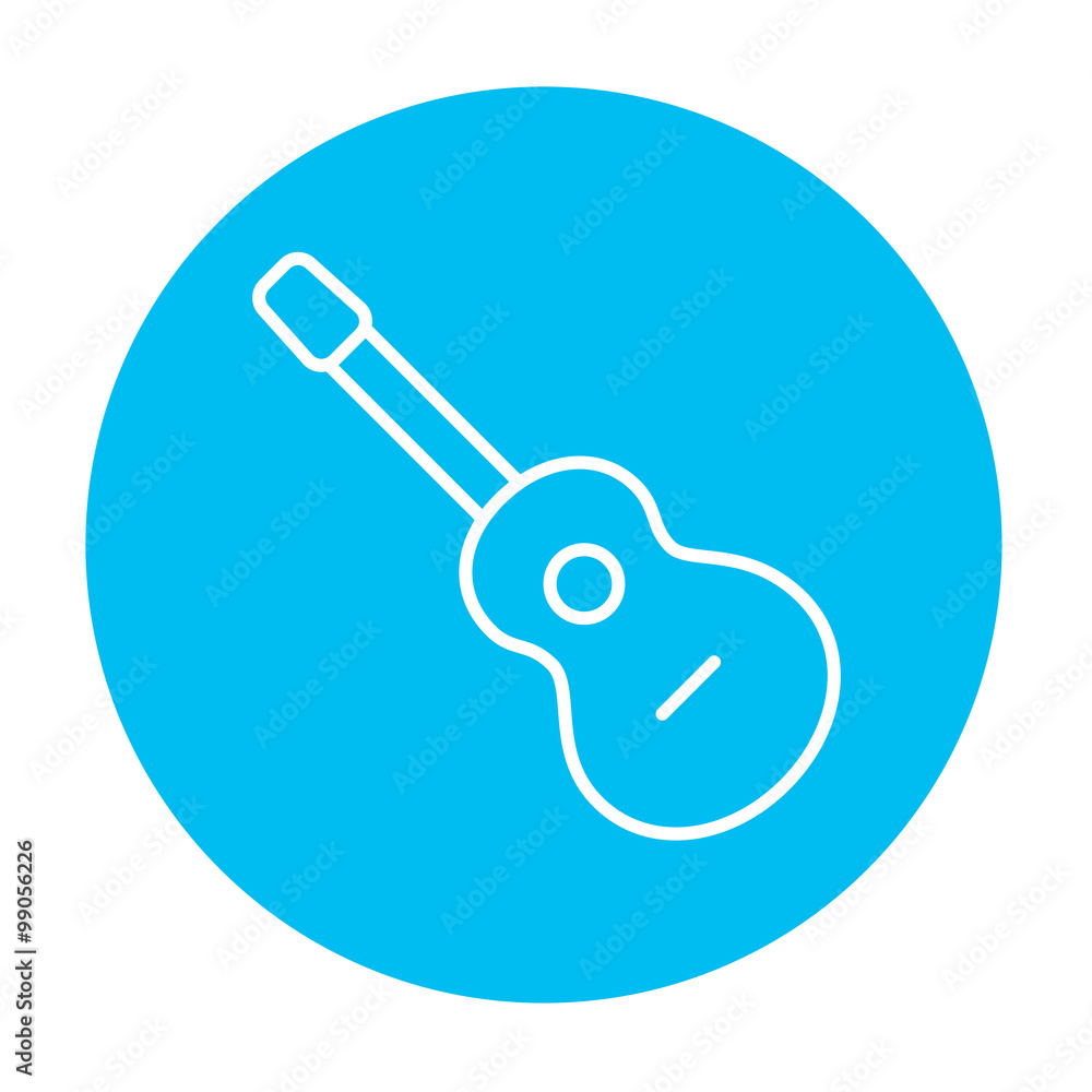 Acoustic guitar line icon. Acoustic guitar line icon.