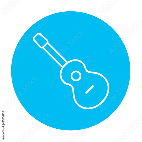 Acoustic guitar line icon.
