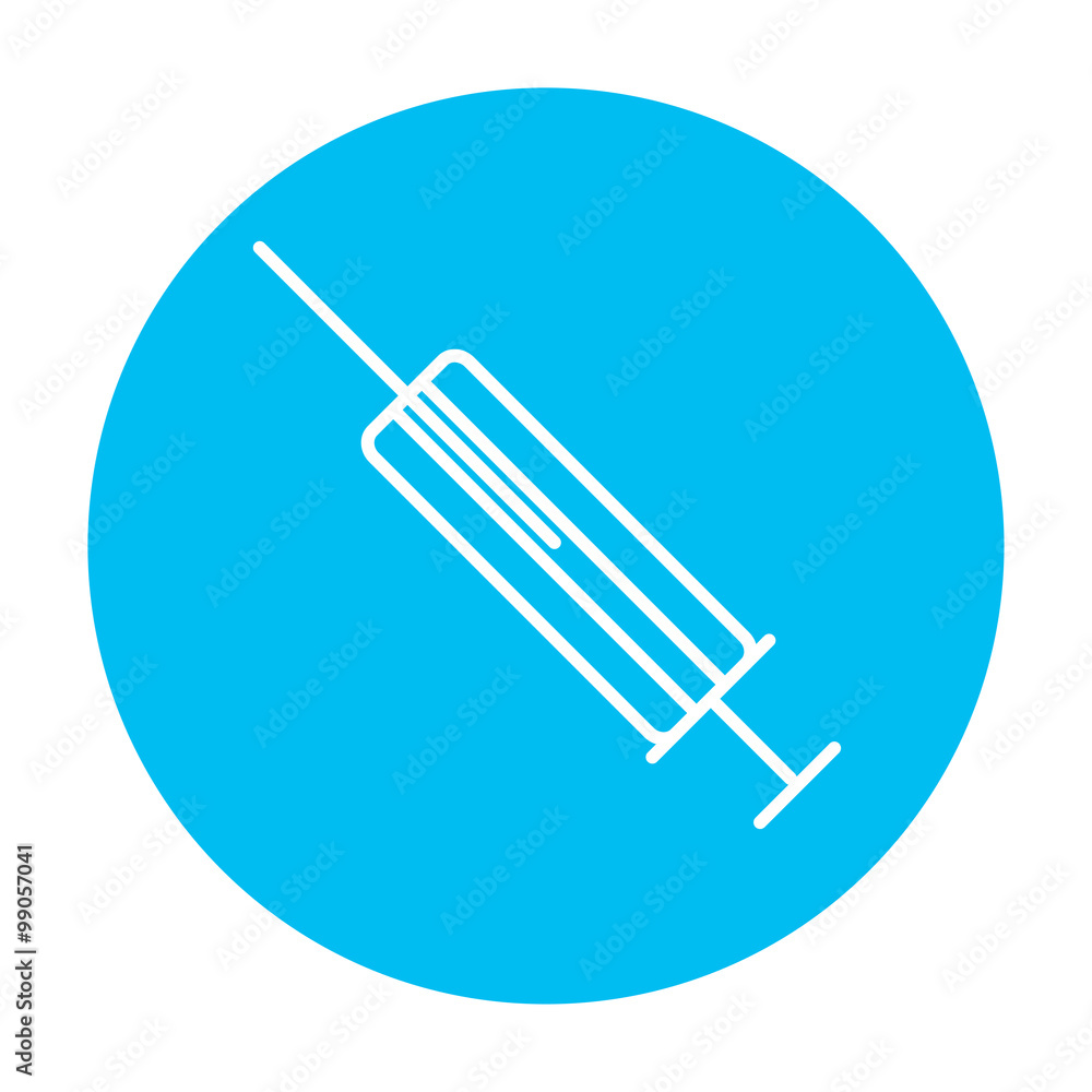 Syringe line icon. Syringe line icon.
