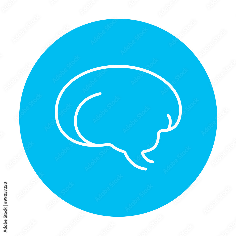 Brain line icon. Brain line icon.