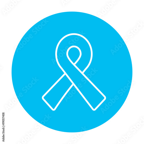 Ribbon line icon.