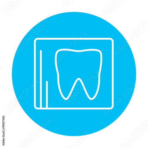 X-ray of tooth line icon.