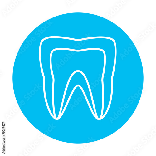 Molar tooth line icon.