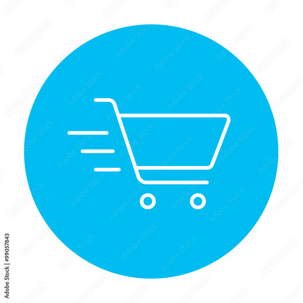 Shopping cart line icon. Shopping cart line icon.