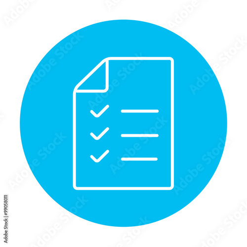 Shopping list line icon.