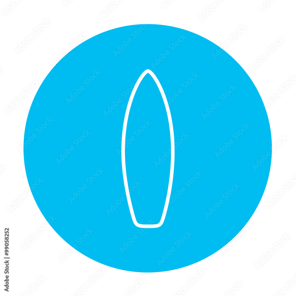 Surfboard line icon. Surfboard line icon.
