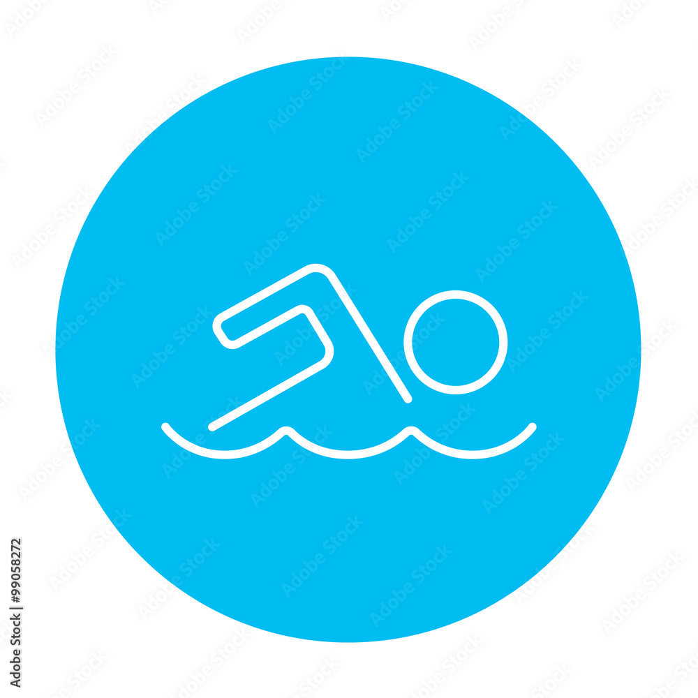Swimmer line icon. Swimmer line icon.