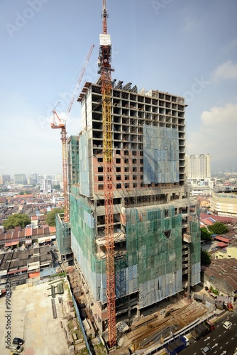 under construction site of a hotel in Penang