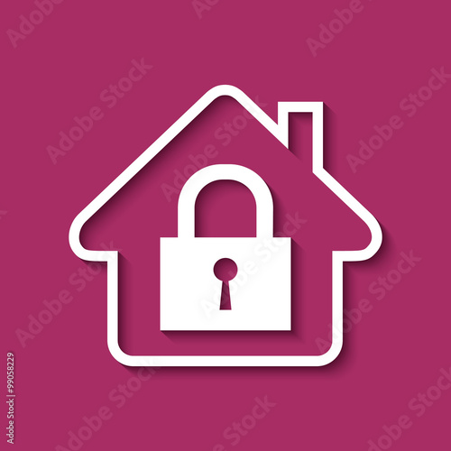 Logo maison et cadenas.