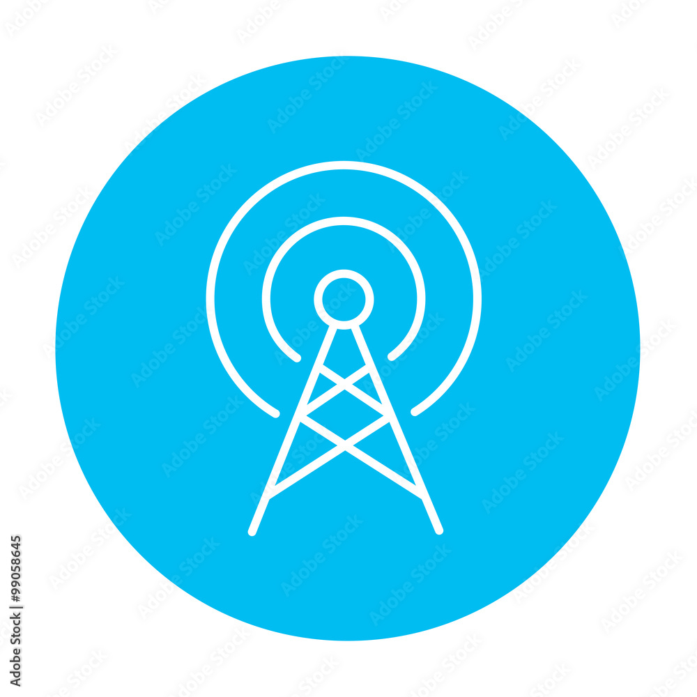 Antenna line icon.