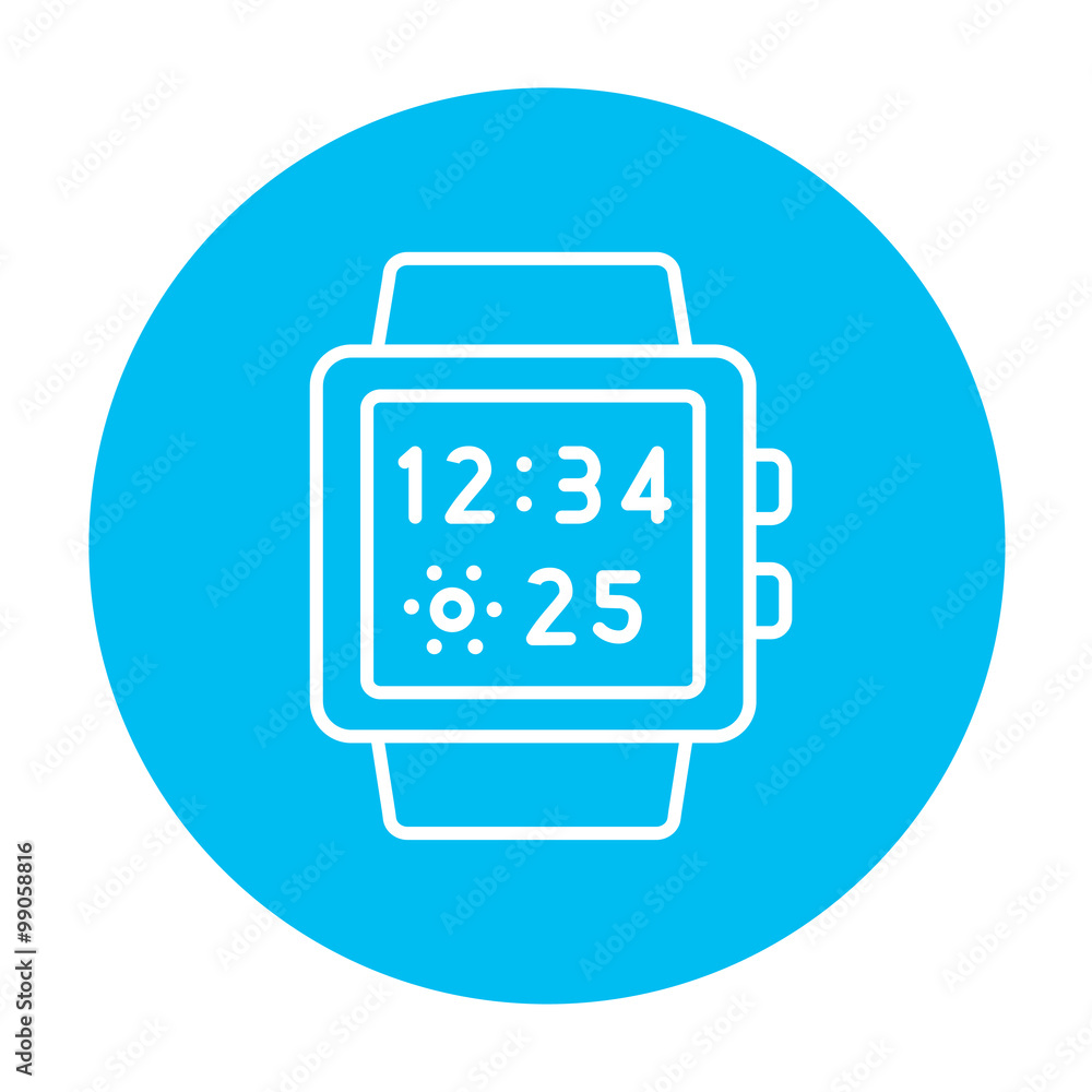 Smartwatch line icon. Smartwatch line icon.