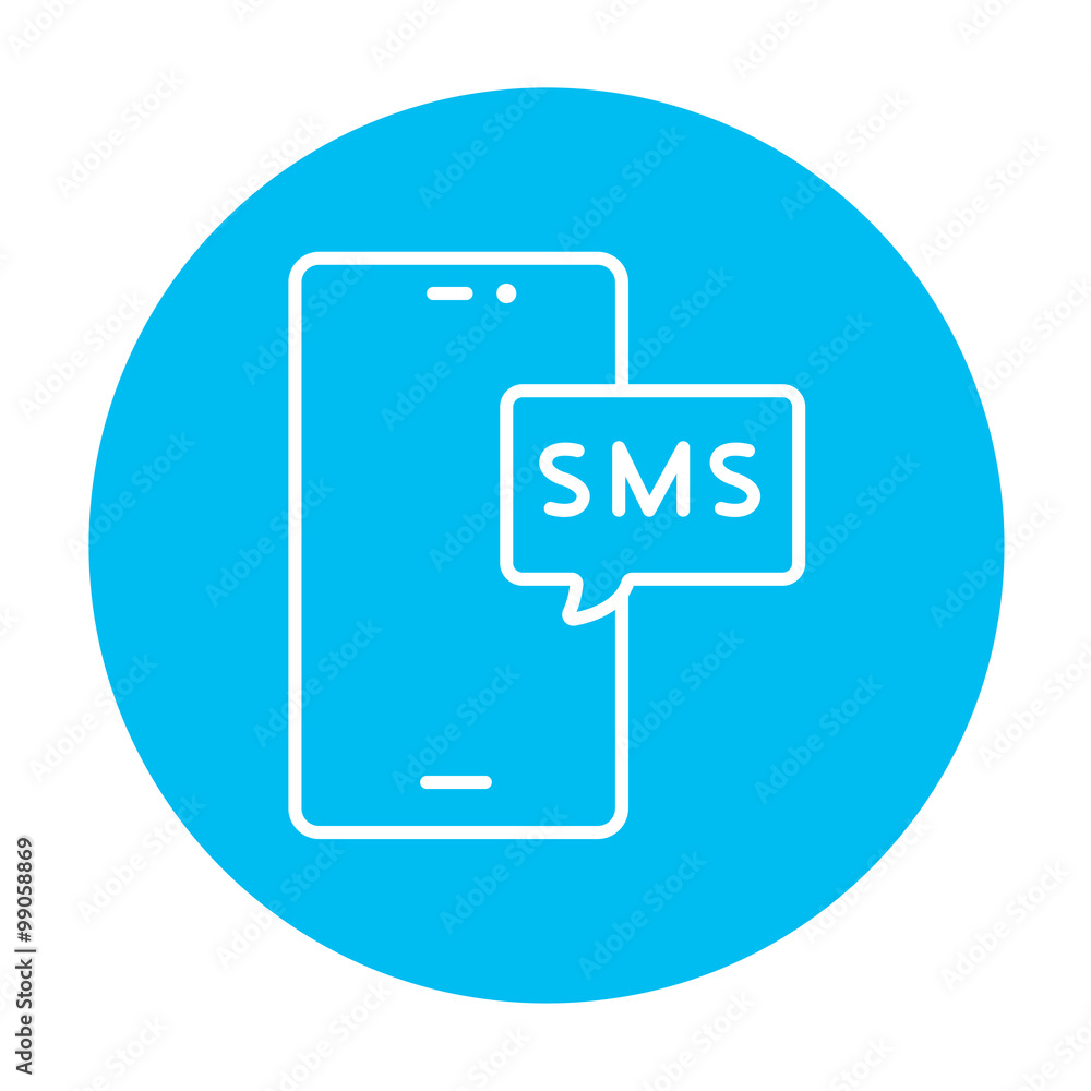Smartphone with message line icon. Smartphone with message line icon.