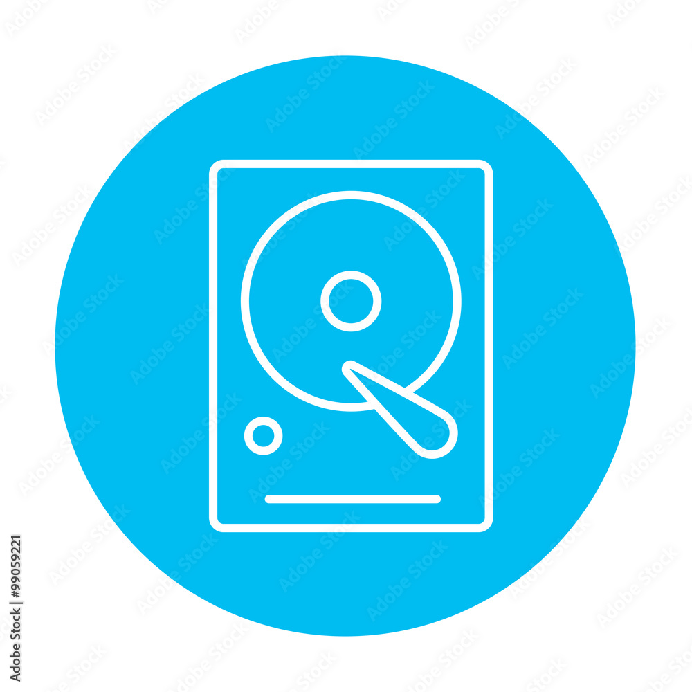 Hard disk line icon. Hard disk line icon.