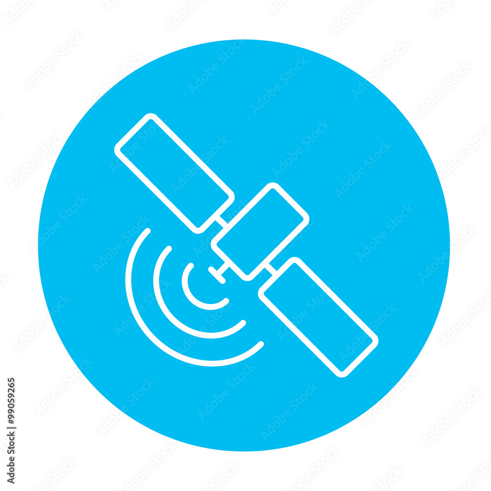 Satellite line icon. Satellite line icon.