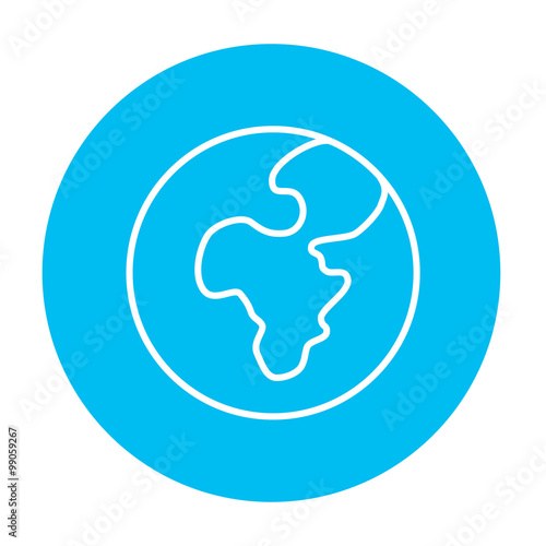 Globe line icon.