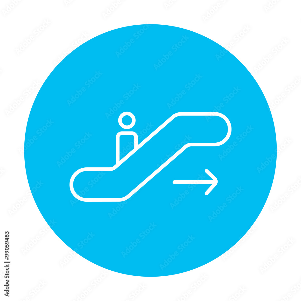 Gangway of plane line icon. Gangway of plane line icon.