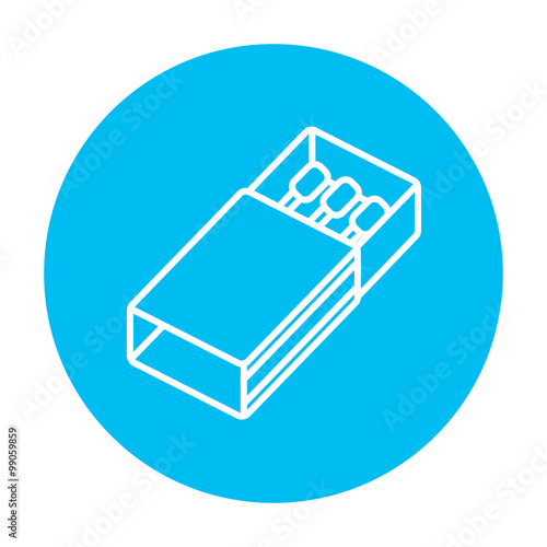 Matchbox line icon.