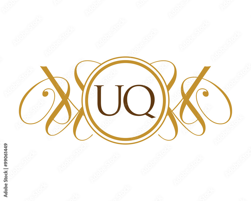 UQ Luxury Ornament Initial Logo UQ Luxury Ornament Initial Logo