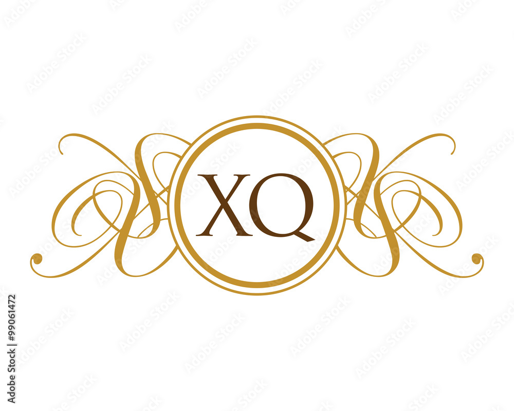 XQ  Luxury Ornament Initial Logo