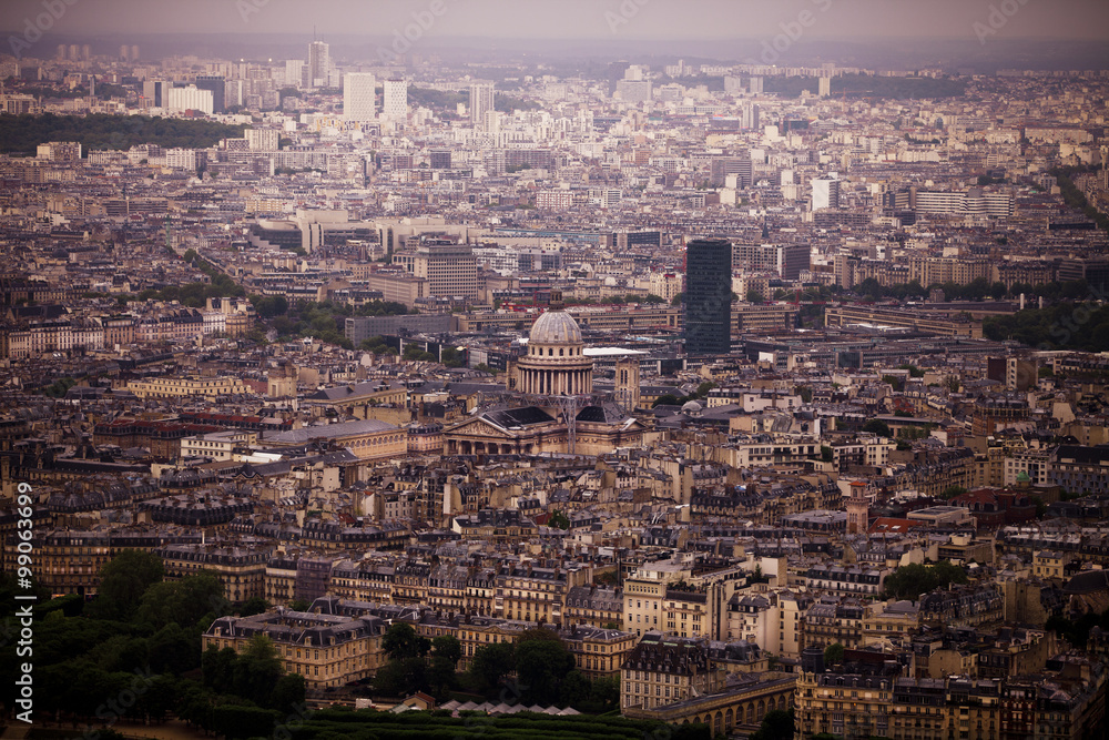 View of Paris, France from above 