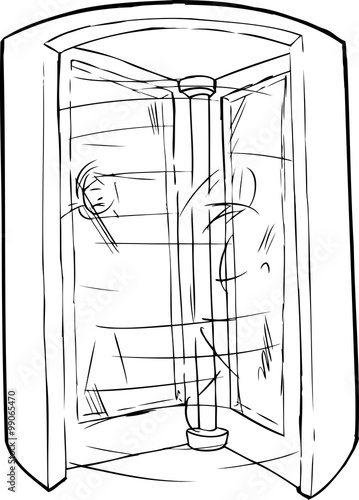 Outline Doorway with People