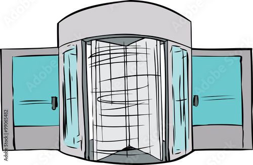 Rotating Evolving Door