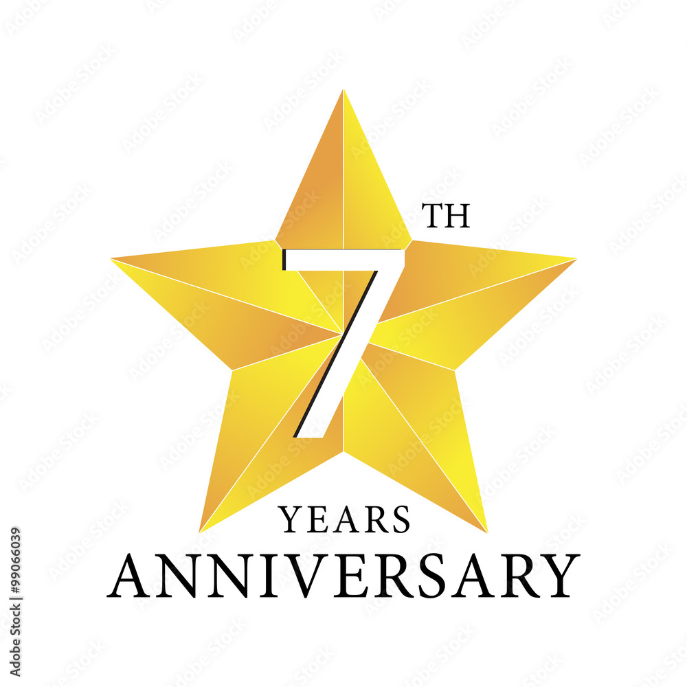 Obraz premium 7th years anniversary star