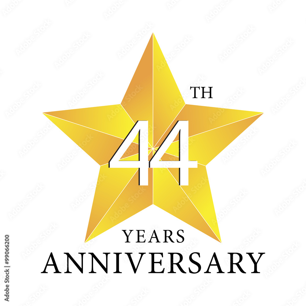 Obraz premium 44th years anniversary star