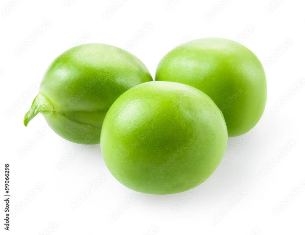 Green peas macro. With clipping path. Green peas macro. With clipping path.
