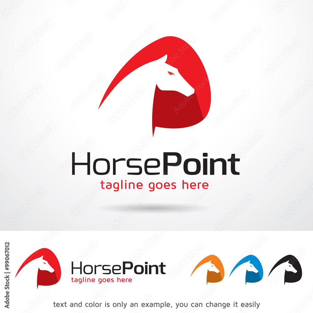 Fototapeta premium Horse Point Logo Template Design Vector