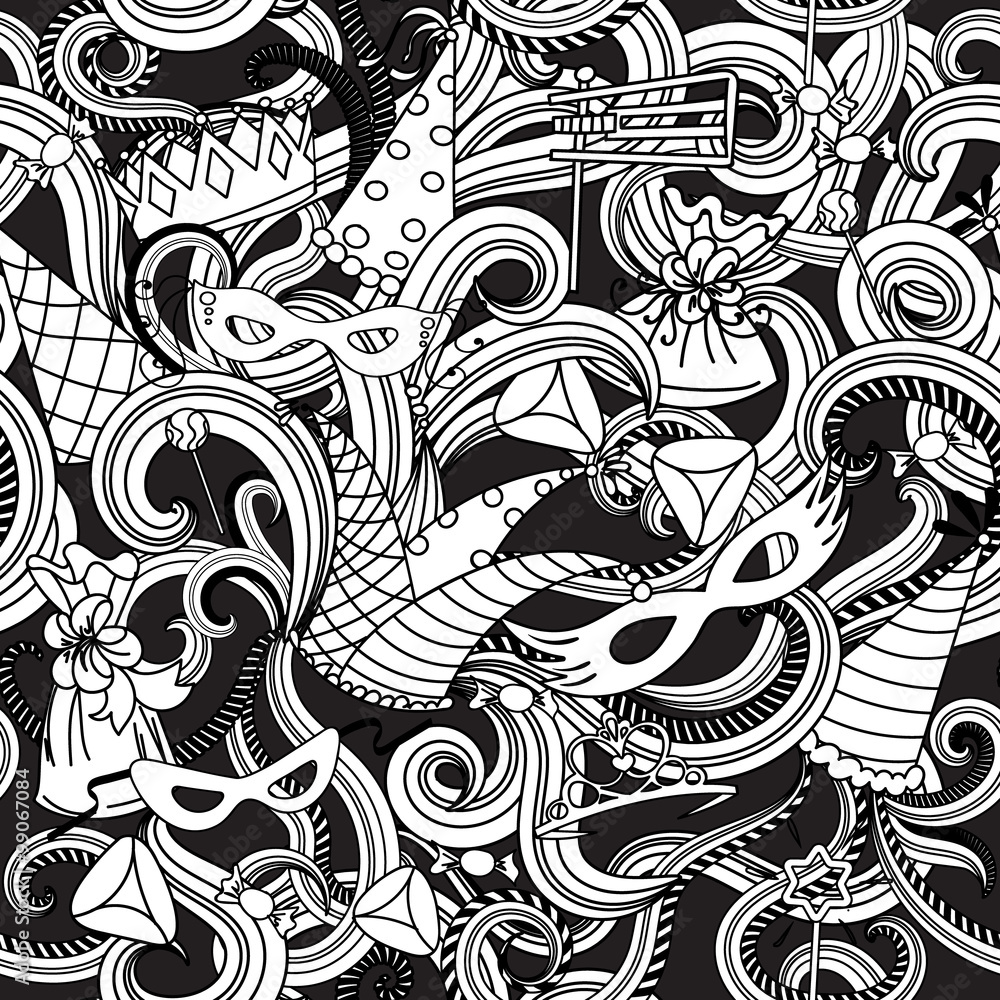 Purim Seamless Pattern Purim Seamless Pattern