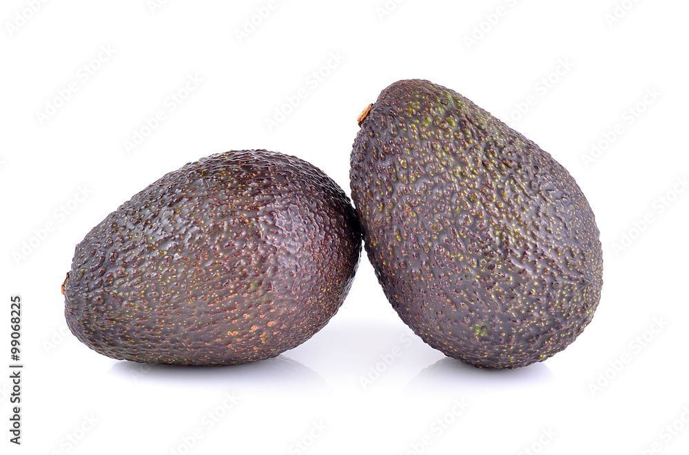 avocado on white background avocado on white background