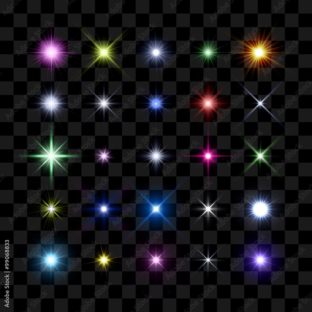 Color starburst, stars and sparkles glowing burst Color starburst, stars and sparkles glowing burst