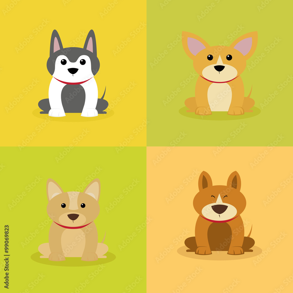 Cute Cartoon Dogs