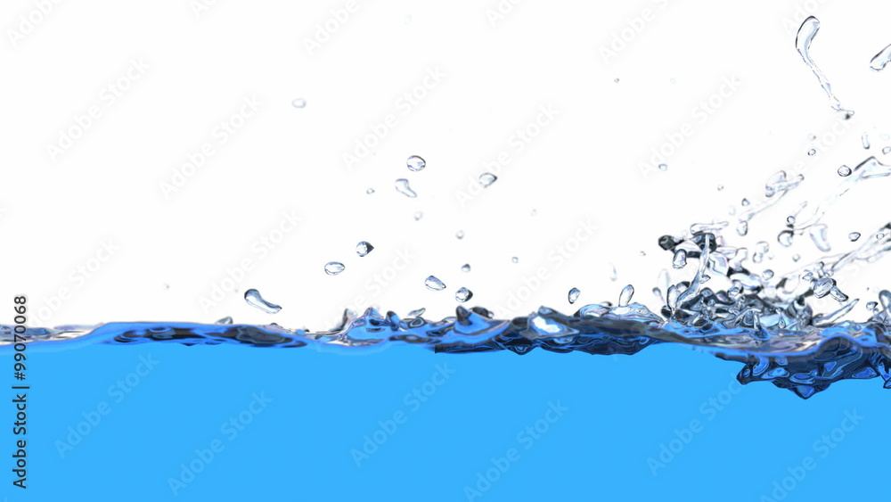 Water is filling the screen, 3D animation with alpha mask Water is filling the screen, 3D animation with alpha mask