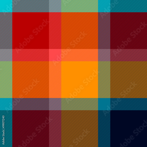 Colorful checkered tartan f...